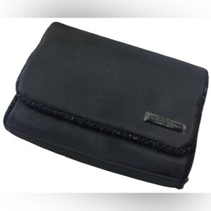 CHANEL Black Nylon Toiletry Pouch with Trim